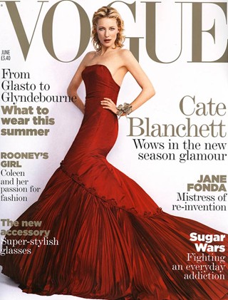 Кейт Бланшет на корицата на сп. Vogue