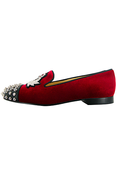 Червени равни обувки Christian Louboutin Пролет-Лято 2012