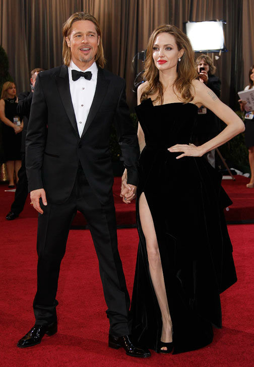 Анджелина Джоли с Брад Пит Оскари 2012