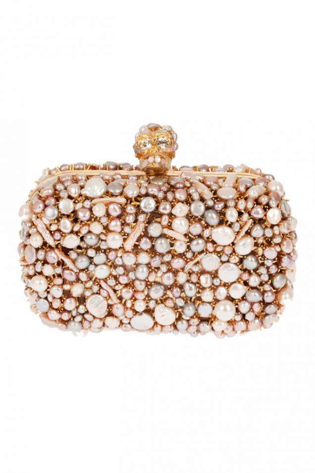 Малка чанта с перли и мъниста Alexander McQueen Пролет 2012