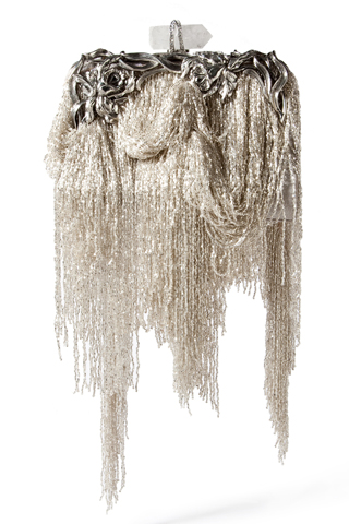 Вечерна чанта Marchesa с декоративни висящи елементи пролет 2012