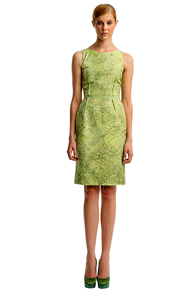 Стилна рокля в зелено Ваканционна колекция Peter Som 2012
