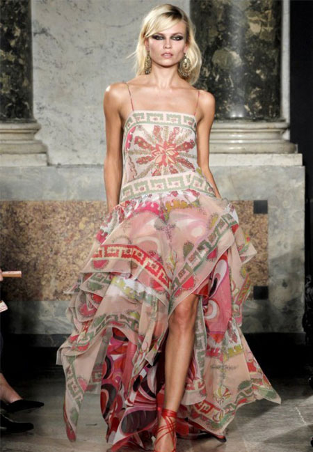 Многоцветна рокля Еmilio Pucci пролет 2012