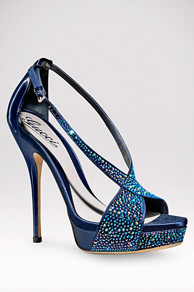 Високи обувки сини с пайети Gucci Есен-Зима 2011