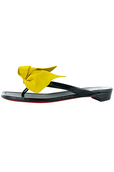 Равни чехли с жълта панделка Christian Louboutin Пролет-Лято 2012