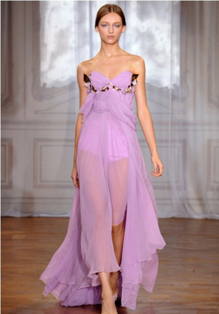Бледо лилава рокля Nina Ricci пролет 2012