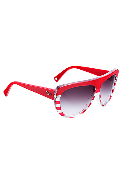 Слънчеви очила тип маска в червено Dior Пролет-Лято 2012