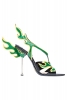 Лачени сандали с тънко токче в черно, бяло и зелено Prada Пролет-Лято 2012