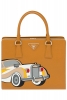 Чанта бежова кожа с анимационна кола Prada Пролет-Лято 2012
