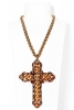 Колие с голям позлатен кръст с кехлибар Lanvin Пролет-Лято 2012