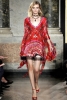 Къса ефирна червена рокля Еmilio Рucci пролет 2012