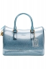 Гумена чанта тип куфарче в синьо с блясък Furla Пролет-Лято 2012