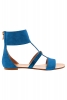 Равни велурени сандали в синьо с лента около глезена Furla Пролет-Лято 2012