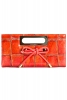 Правоъгълна тънка парти чанта в оранжево-червено Viktor and Rolf за Пролет-Лято 2012
