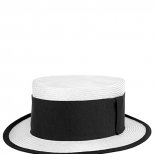 Бяла плетена шапка с черна лента Emporio Armani за Пролет-Лято 2012