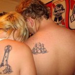 Татуировки фар и кораб