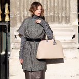 Кожена пола до коляно с палто без ръкави Dior Предесенна колекция 2012
