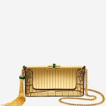 Златиста малка чантичка с пискюл Gucci за Пролет-лято 2012