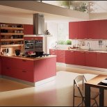 как да използваме червено в дизайна на кухнята 3