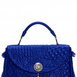 синя кожена чанта на Versace за 2012