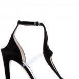 Черни елегантни обувки изрязани на висок ток Emporio Armani за Пролет-Лято 2012