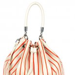 Дамска чанта бяла с оранжево райе Marc от Marc Jacobs 2012