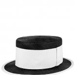 Черна плетена шапка с бяла лента Emporio Armani за Пролет-Лято 2012