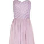 Бледо лилава къса рокля без ръкави Rachel Gilbert