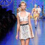 Бюстие и разкроена ретро пола Dolce and Gabbana Пролет-Лято 2012