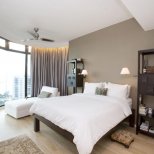 Интересен апартамент в Хонг Конг - спалня