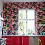 Интериор кухня в розово с фото тапет цветя