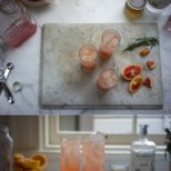 Газиран коктейл с джин и червен портокал