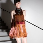 Рокля къса три цвята ресни Ваканционна колекция Lanvin 2012