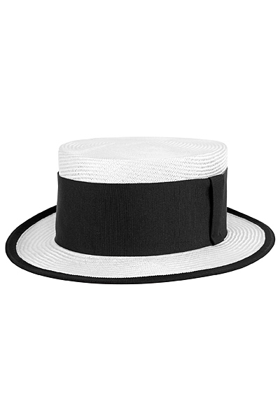 Бяла плетена шапка с черна лента Emporio Armani за Пролет-Лято 2012