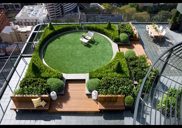 уникална градина на покрива сред небостъргачи 4
