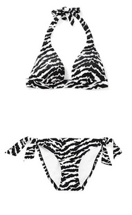 Бански две части зебра Victorias Secret 2012