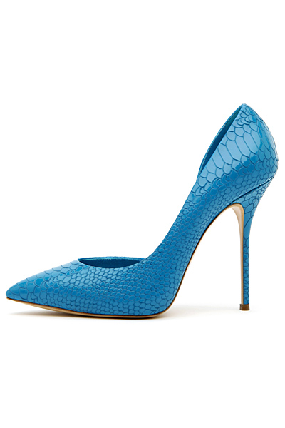 Остри сини обувки на тънък ток Casadei Пролет-Лято 2012
