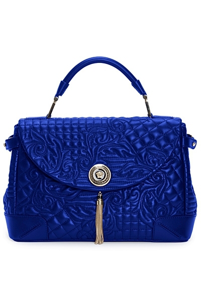 синя кожена чанта на Versace за 2012