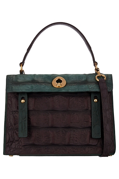 зелена чанта на Yves Saint Laurent 2012