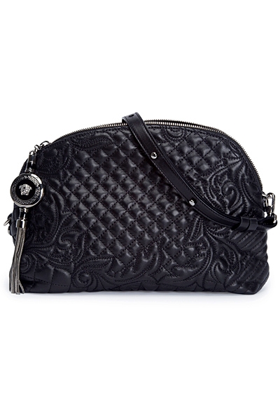 черна кожена чанта на Versace за 2012