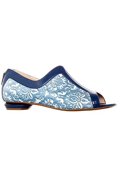 Ниски обувки синьо и бяло с отворени пръсти Nicholas Kirkwood Пролет-Лято 2012