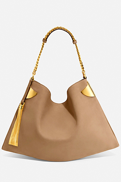 Голяма кожена чанта в бежово Gucci за Пролет-лято 2012