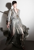 Дълга рокля с дълбоко деколте сребриста Ваканционна колекция Lanvin 2012