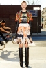 Разкроена пола шарена и топ с широки къси ръкави Givenchy 2012