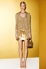 Златиста пола с лъскав топ и жилетка Gucci 2012