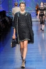 Стилна къса рокля тип роба в черно Dolce and Gabbana Пролет-Лято 2012
