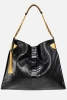 Черна кожена чанта на люспи голяма Gucci за Пролет-лято 2012