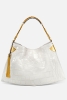 Голяма бяла чанта със златен пискюл Gucci за Пролет-лято 2012