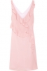 Бледо розова къса рокля без ръкави с остро деколте Altuzarra