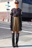 Разкроена плисирана пола с висока талия и широк топ Givenchy 2012